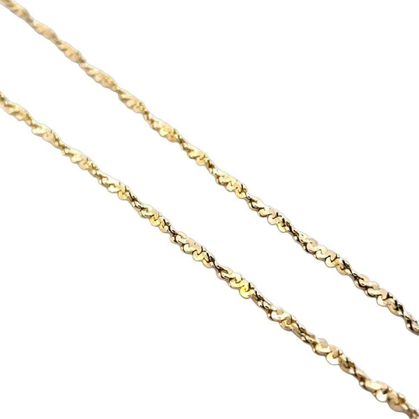 14K YG 2.00mm Twisted Serpentine Chain Image 2 The Ring Austin Round Rock, TX