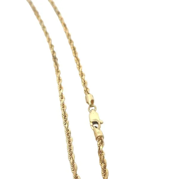 18K YG Rope Chain 2mm With Lobster Clasp 21'' Image 2 The Ring Austin Round Rock, TX