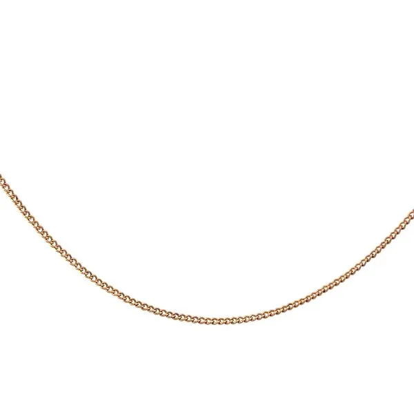 14K YG Flattened Curb Chain 1.50mm With Box Clasp 18'' The Ring Austin Round Rock, TX