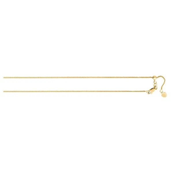 14K Yellow Gold 1.20mm Wheat Chain Adjustable 22'' The Ring Austin Round Rock, TX