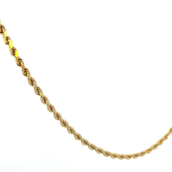 14K Yellow Gold 1.80mm Solid Rope Chain Necklace Image 2 The Ring Austin Round Rock, TX