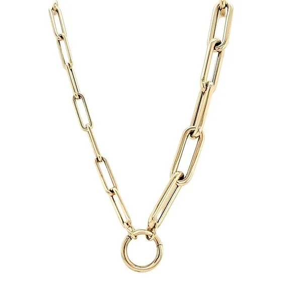 14K YG Half Small Paper Clip/ Half Large Paper Clip Chain The Ring Austin Round Rock, TX