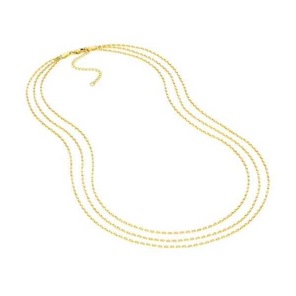14K YG Triple Graduated Adjustable Necklace Image 3 The Ring Austin Round Rock, TX