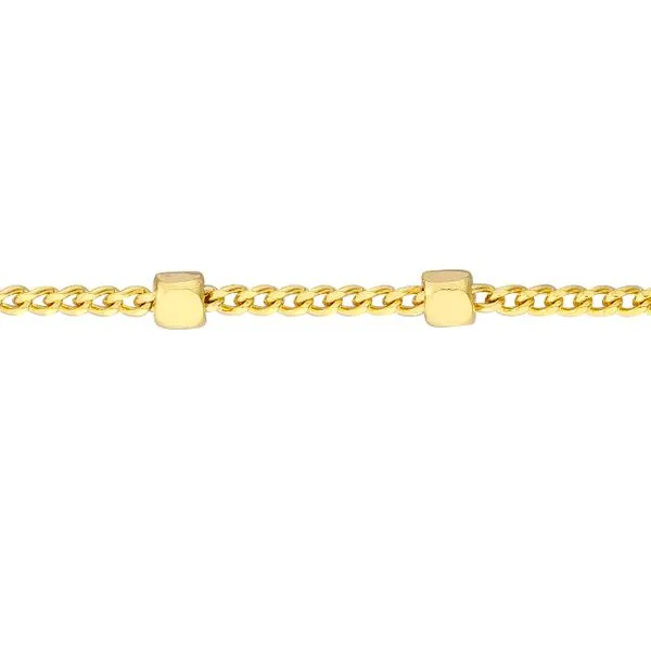 14K YG Square Beads Saturn Choker Chain Necklace Image 2 The Ring Austin Round Rock, TX
