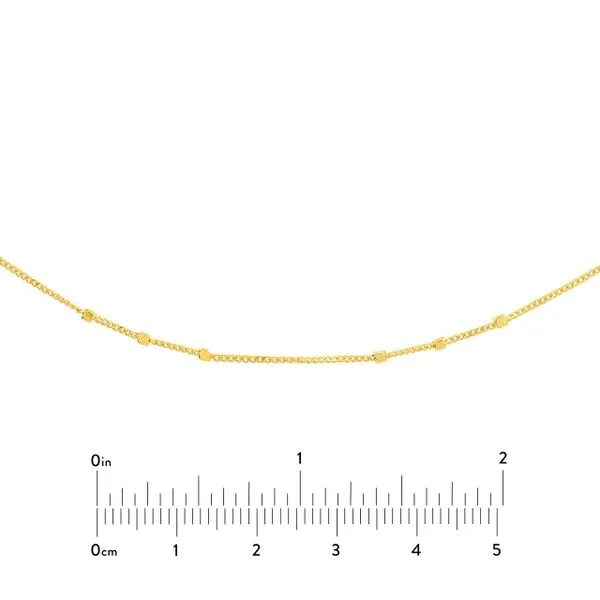 14K YG Square Beads Saturn Choker Chain Necklace Image 3 The Ring Austin Round Rock, TX