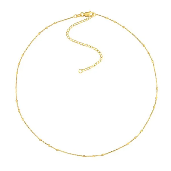 14K YG Square Beads Saturn Choker Chain Necklace The Ring Austin Round Rock, TX