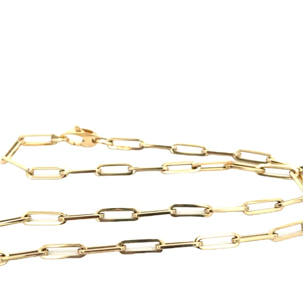 14K YG Medium Paperclip Chain Link Necklace With Lobster Clasp Image 2 The Ring Austin Round Rock, TX