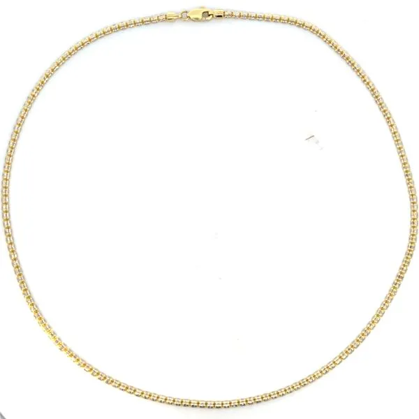 14K Yellow/White Gold Double Strand Ice Chain Necklace Image 3 The Ring Austin Round Rock, TX
