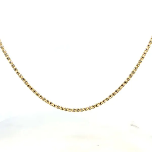 14K Yellow/White Gold Double Strand Ice Chain Necklace Image 4 The Ring Austin Round Rock, TX