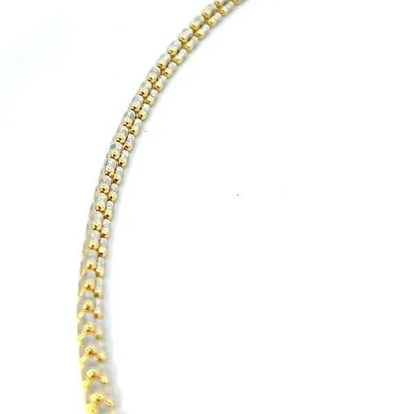 14K Yellow/White Gold Double Strand Ice Chain Necklace Image 5 The Ring Austin Round Rock, TX