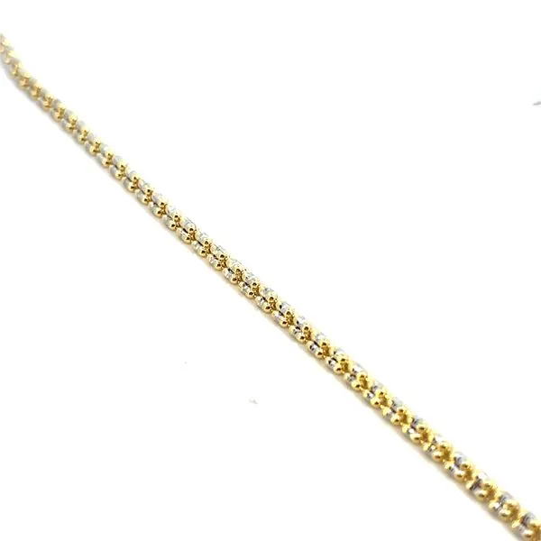 14K Yellow/White Gold Double Strand Ice Chain Bracelet Image 2 The Ring Austin Round Rock, TX