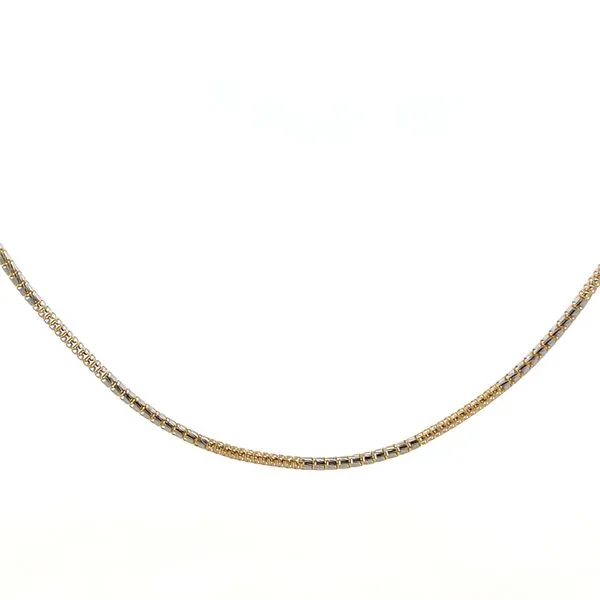 14K Yellow/White Gold 1.50mm Round Box Chain Necklace The Ring Austin Round Rock, TX