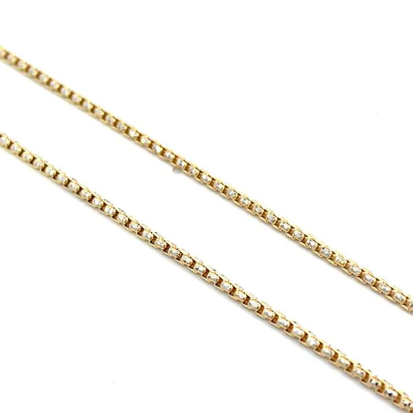 14K Yellow/White Gold 1.80mm Solid Venetian Box Chain Necklace Image 2 The Ring Austin Round Rock, TX