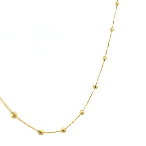 14K Yellow Gold Saturn 1.00mm Diamond Cut Cable Chain Necklace Image 3 The Ring Austin Round Rock, TX