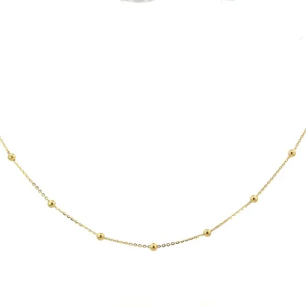 14K Yellow Gold Saturn 1.00mm Diamond Cut Cable Chain Necklace The Ring Austin Round Rock, TX