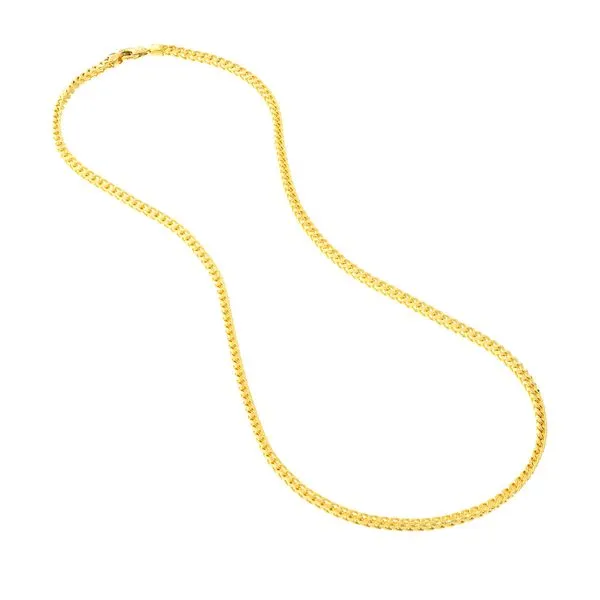 18K YG 3mm Franco Chain Necklace With Lobster Clasp 19'' Image 3 The Ring Austin Round Rock, TX
