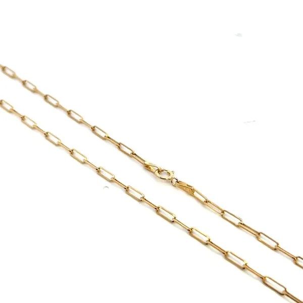 14K Yellow Gold 0.50x6.00mm Paper Clip Chain Necklace Image 2 The Ring Austin Round Rock, TX