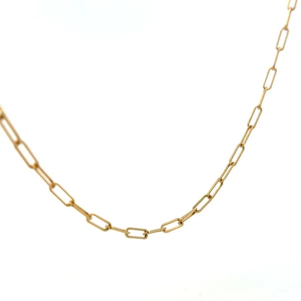 14K Yellow Gold 0.50x6.00mm Paper Clip Chain Necklace Image 3 The Ring Austin Round Rock, TX