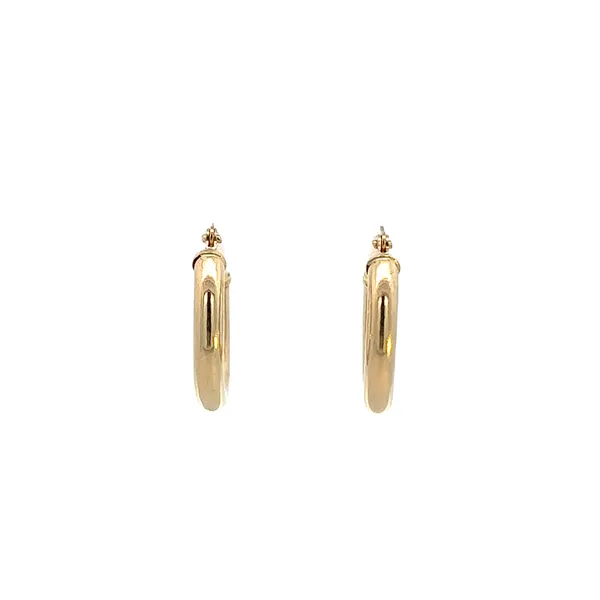 14K YG 20x3mm Hollow Hoop Earrings Image 2 The Ring Austin Round Rock, TX