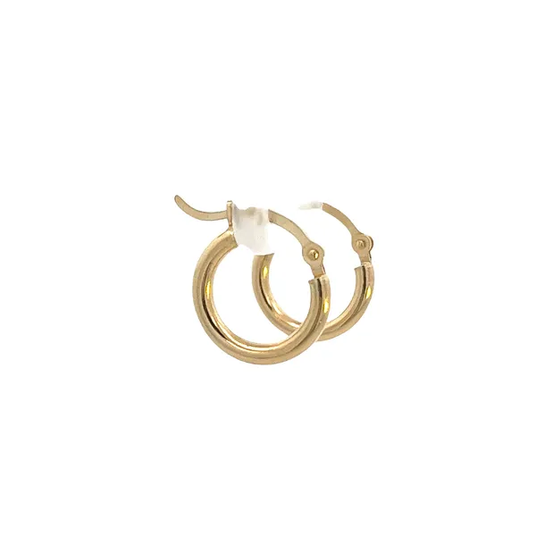 14K YG 13x2mm Hollow Hoop Earrings The Ring Austin Round Rock, TX