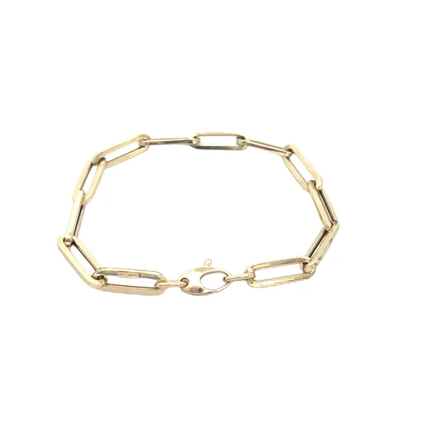 14K YG Large Paperclip Chain Link Bracelet With Lobster Clasp Image 3 The Ring Austin Round Rock, TX