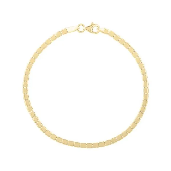 14K Yellow Gold Mini Cube Bracelet with Pear Shaped Lobster Clasp The Ring Austin Round Rock, TX