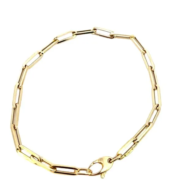 14K YG Medium Paperclip Chain Link Bracelet The Ring Austin Round Rock, TX