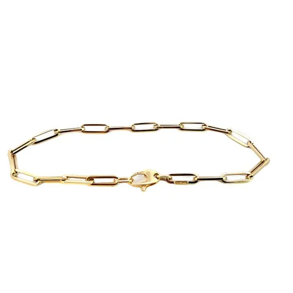 14K YG Medium Paperclip Chain Link Bracelet Image 2 The Ring Austin Round Rock, TX