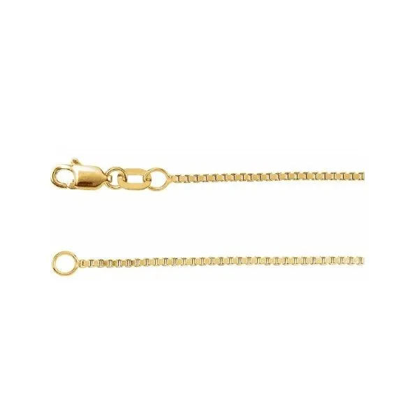 1.00mm 14K Yellow Gold Box Chain Bracelet with Lobster Clasp 7'' The Ring Austin Round Rock, TX