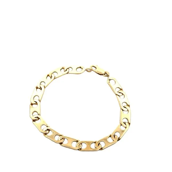 14K YG Solid Mariner Chain Bracelet 7'' Image 2 The Ring Austin Round Rock, TX