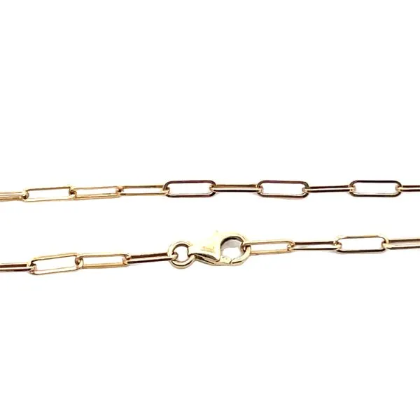 14K YG Paper Clip Bracelet 2mm With Lobster Clasp 7'' Image 2 The Ring Austin Round Rock, TX