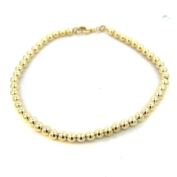 14K Yellow Gold 3mm Hollow Ball Candy Chain Bracelet The Ring Austin Round Rock, TX