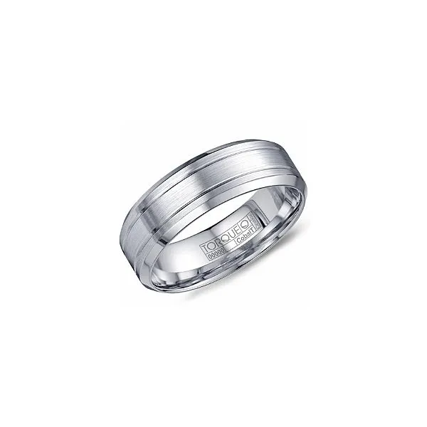 7mm Polished with 2 Grooves Cobalt Ring The Ring Austin Round Rock, TX