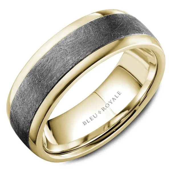 14K/Tantalum Yellow Inside Grey Outside Diamond Brush Top And High Polished Edges 7.50mm The Ring Austin Round Rock, TX