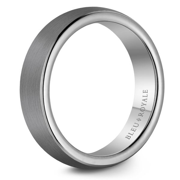 14K/Tantalum White Inside Grey Outside Sandpaper Center And High Polished Edges 6mm Image 3 The Ring Austin Round Rock, TX