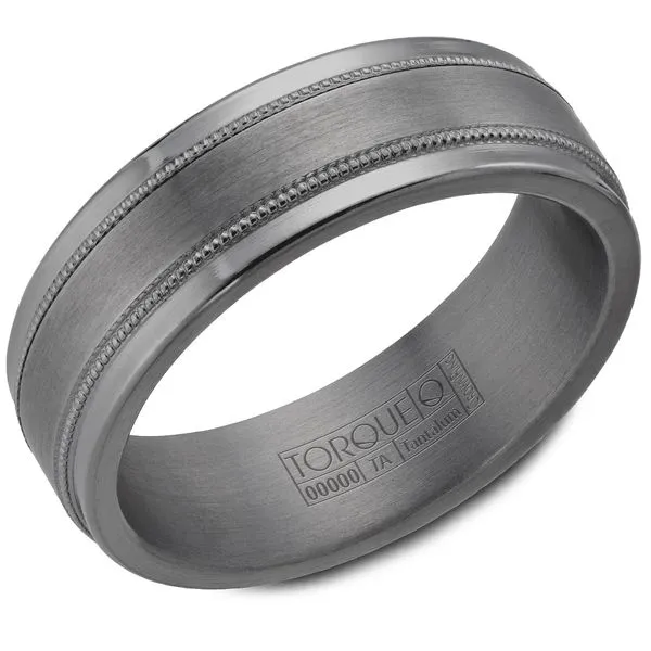 Tantalum Grey Sandpaper Center And High Polished Edges The Ring Austin Round Rock, TX