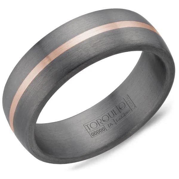 14K RG/Tantalum Grey Thin Center Strip Sandpaper Finish The Ring Austin Round Rock, TX