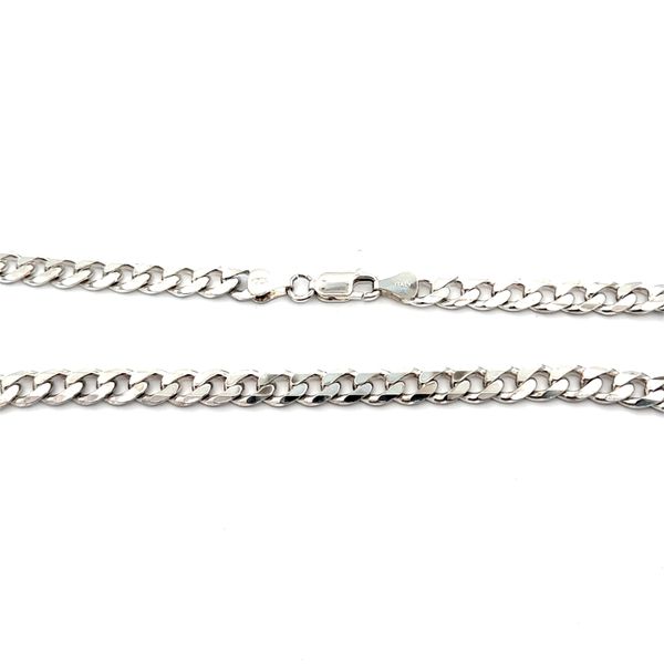 925 Sterling Silver 6.75mm Curb Link Chain With Lobster Clasp 22'' Image 3 The Ring Austin Round Rock, TX