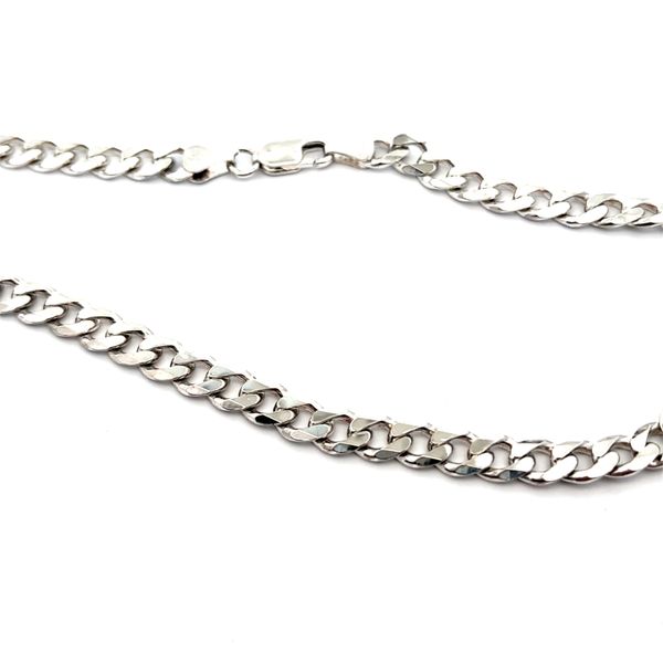 925 Sterling Silver 6.75mm Curb Link Chain With Lobster Clasp 22'' Image 4 The Ring Austin Round Rock, TX