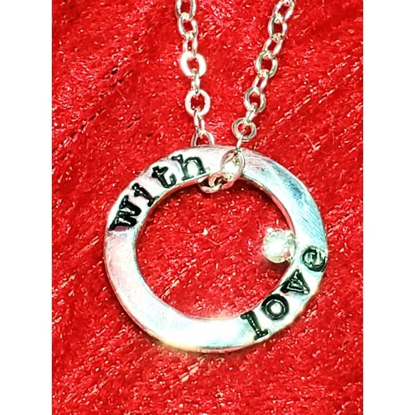 Sterling Silver Circle necklace Engrave 