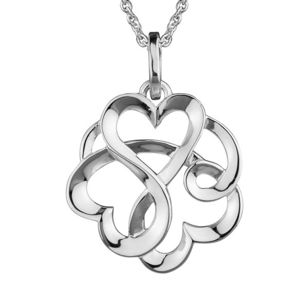 925 Sterling Silver Intertwined Hearts Pendant Necklace The Ring Austin Round Rock, TX