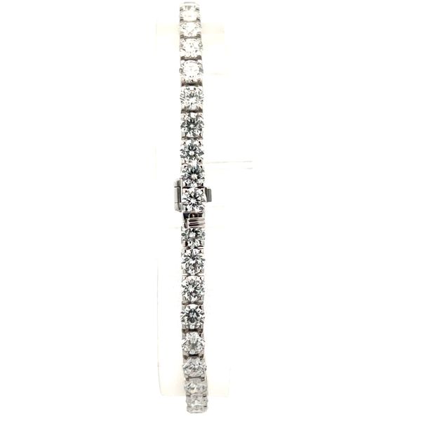 10CTW 925 SS LG RD Diamond Tennis Bracelet 7.25'' E-F,VS Image 4 The Ring Austin Round Rock, TX