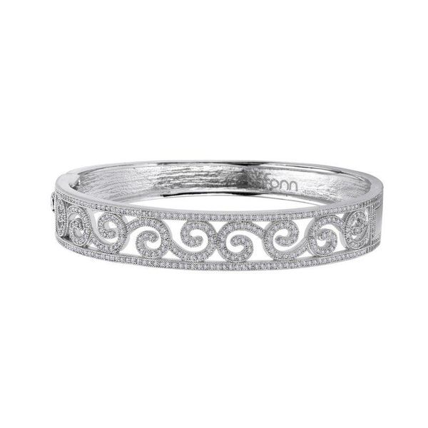 Swirl Design Wide Hinged Bangle Bracelet The Ring Austin Round Rock, TX