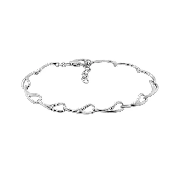 925 Sterling Silver Open Oval Link Bracelet With Lobster Clasp 7-8'' The Ring Austin Round Rock, TX