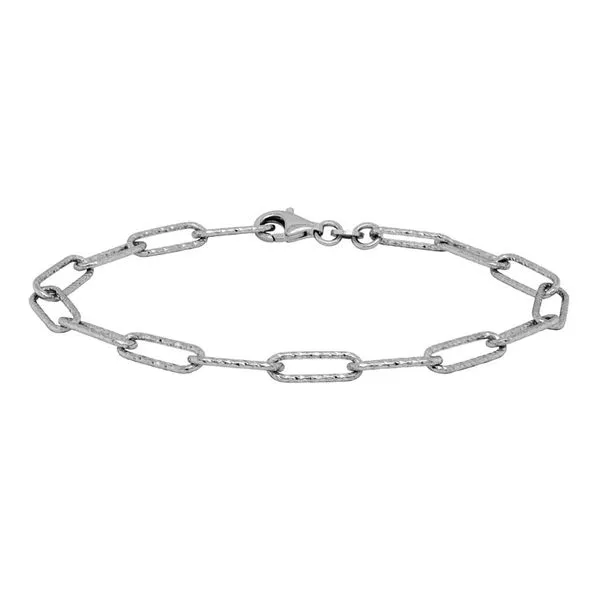 925 Sterling Silver Diamond Cut Round and Rectangle Link Bracelet The Ring Austin Round Rock, TX