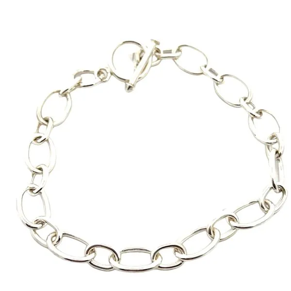925 Sterling Silver Oval Link Toggle Bracelet 8.50'' The Ring Austin Round Rock, TX