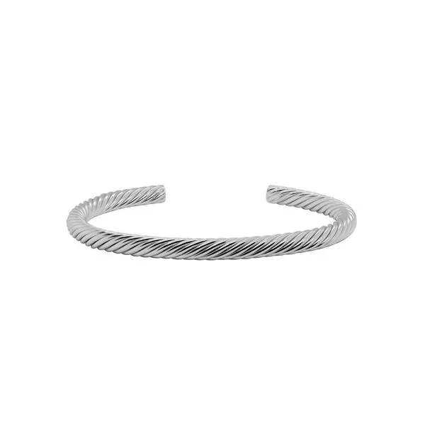 925 Sterling Silver 5.20mm Wide Polished Twist Cuff The Ring Austin Round Rock, TX