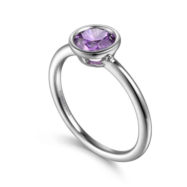 925 Sterling Silver Bezel Set Amethyst Ring Image 2 The Ring Austin Round Rock, TX