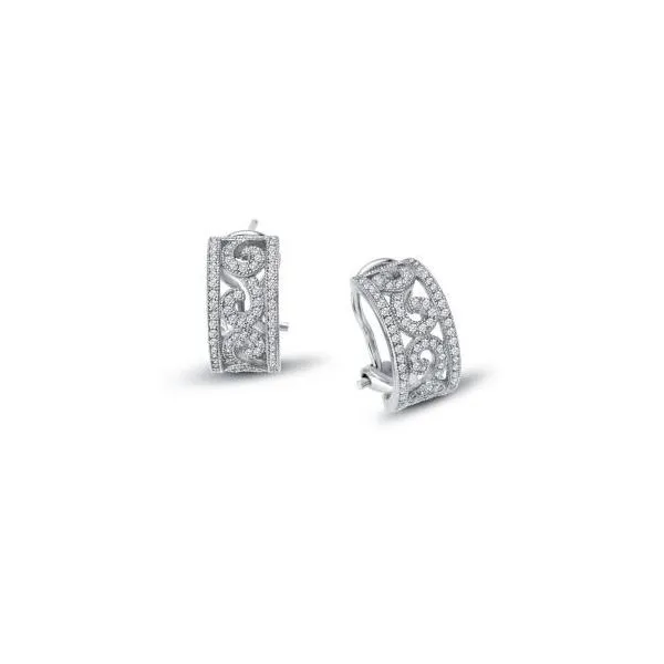 Swirl Design Half Hoop Ear Post Earrings The Ring Austin Round Rock, TX