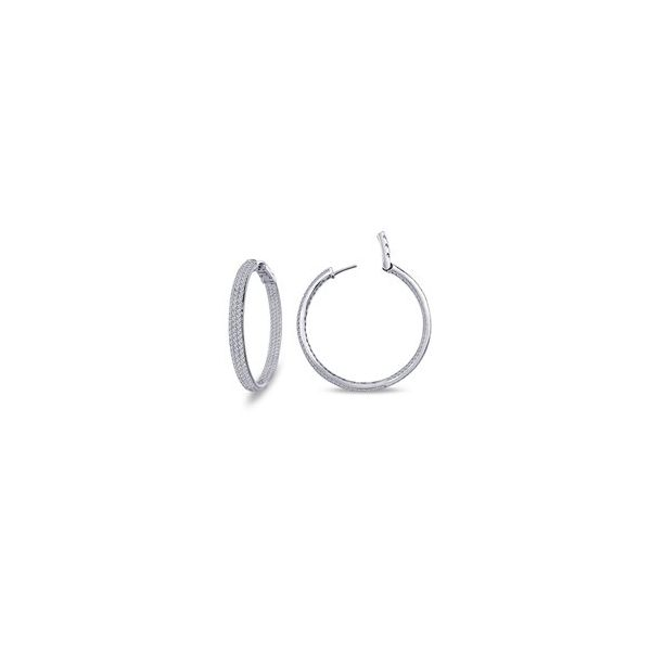 Open Hinged Three Row Round Inside Out Hoops 30mm The Ring Austin Round Rock, TX